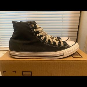 Converse All Star Black High Tops Mens 10